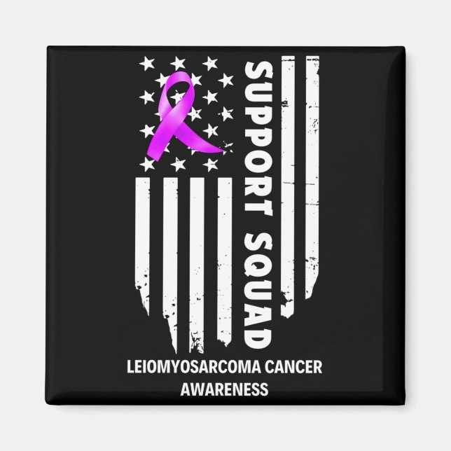 Leiomyosarcoma Cancer Awareness Support Team Squad Magnet (Front)