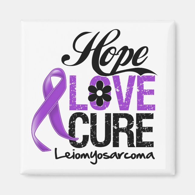 Leiomyosarcoma Cancer Hope Love Cure Magnet (Front)