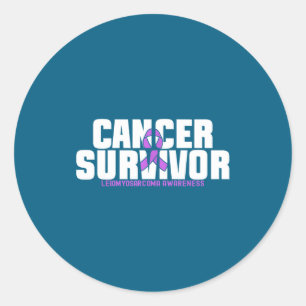 Leiomyosarcoma Cancer Survivor Fighter Awareness Classic Round Sticker