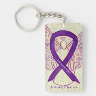 Leiomyosarcoma (LMS) Awareness Ribbon Keychain