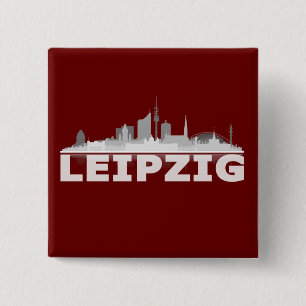 Leipzig City Skyline - Button / Plug / Plug