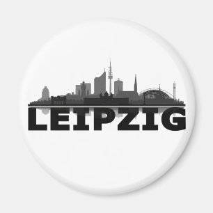 Leipzig City Skyline Magnet / refrigerator magnet