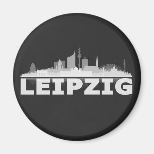 Leipzig City Skyline Magnet / refrigerator magnet