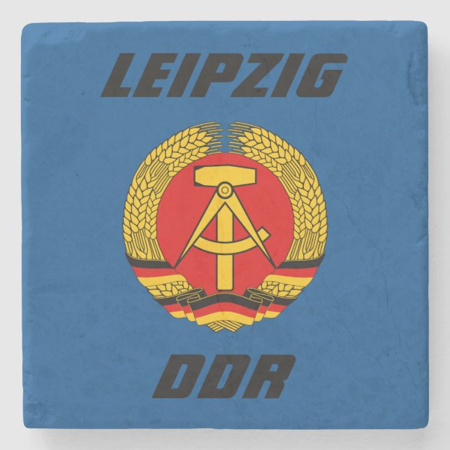 Leipzig, DDR - East Germany Stone Coaster (Front)