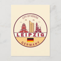 Leipzig Germany City Skyline Emblem