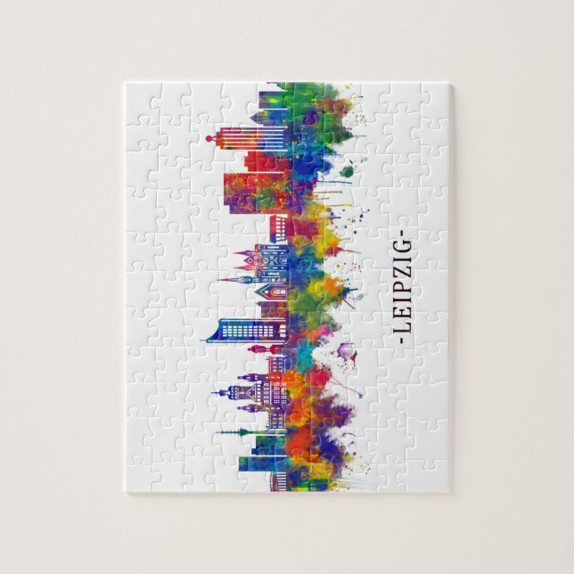 Leipzig Germany Skyline Jigsaw Puzzle (Vertical)