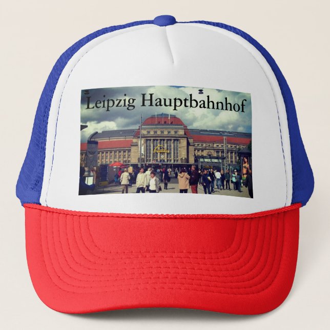 Leipzig Hauptbahnhof Railway Station Trucker Hat (Front)