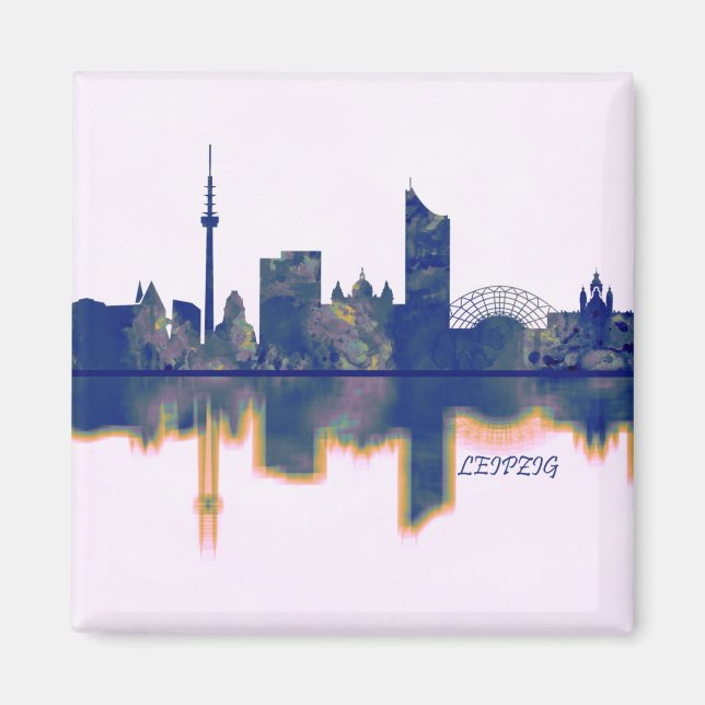 Leipzig Skyline Magnet (Front)