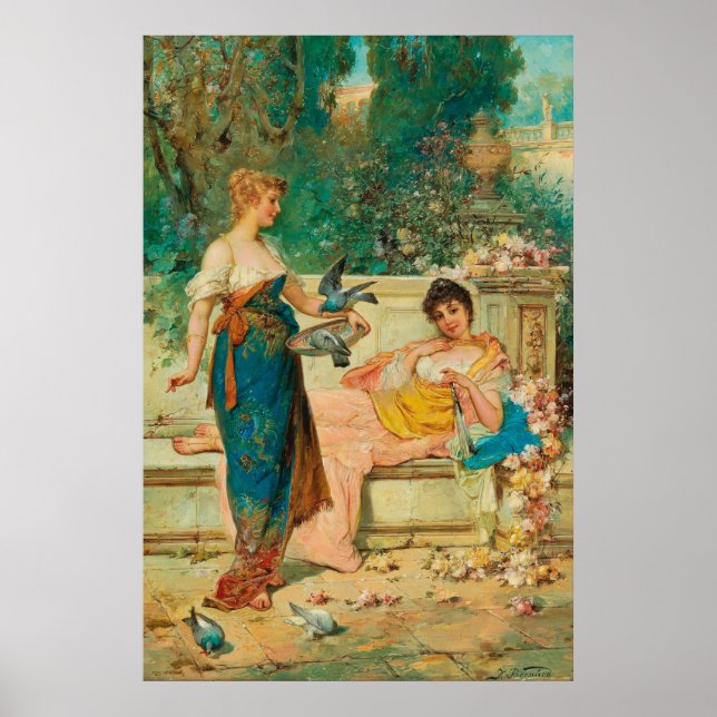Leisure Hours by Hans Zatzka - poster (Front)