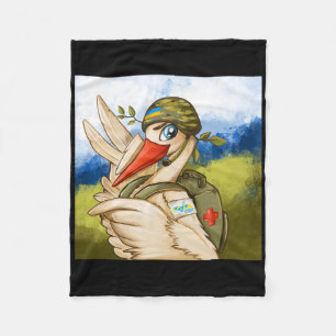 Leleka Ukraine Medic  Fleece Blanket