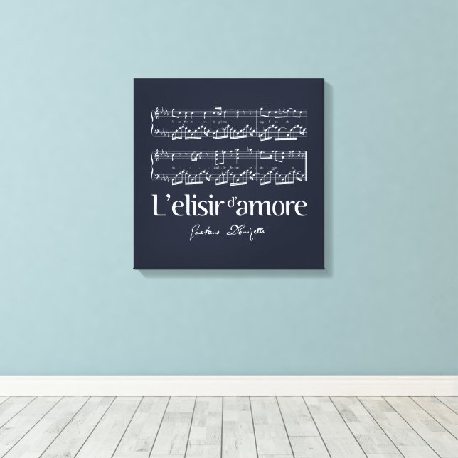 L'elisir d'amore 2 canvas print (Insitu(Wood Floor))