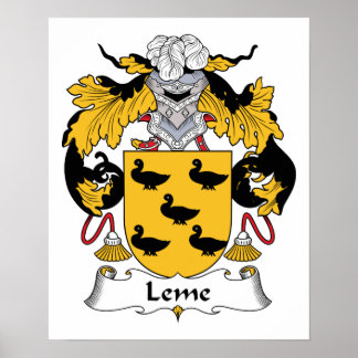 Leme Family Crest Poster
