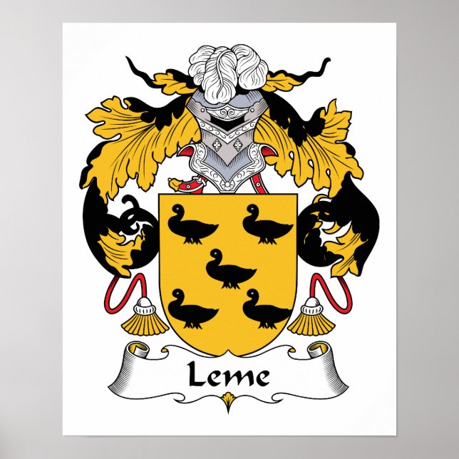Leme Family Crest Poster (Front)