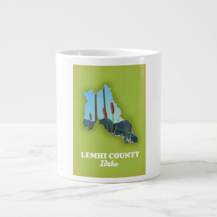 Lemhi County, Idaho map Large Coffee Mug