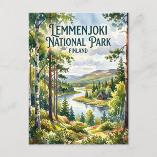 Lemmenjoki National Park Finland Postcard