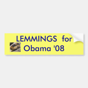 lemming, LEMMINGS for Obama '08 - Customised Bumper Sticker
