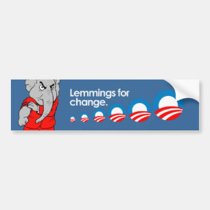 Lemmings for change Bumpersticker Bumper Sticker
