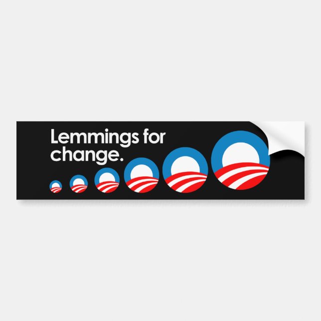 Lemmings for change Bumpersticker Bumper Sticker (Front)