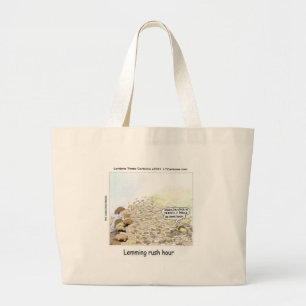 Lemmings Rush Hour Funny Large Tote Bag