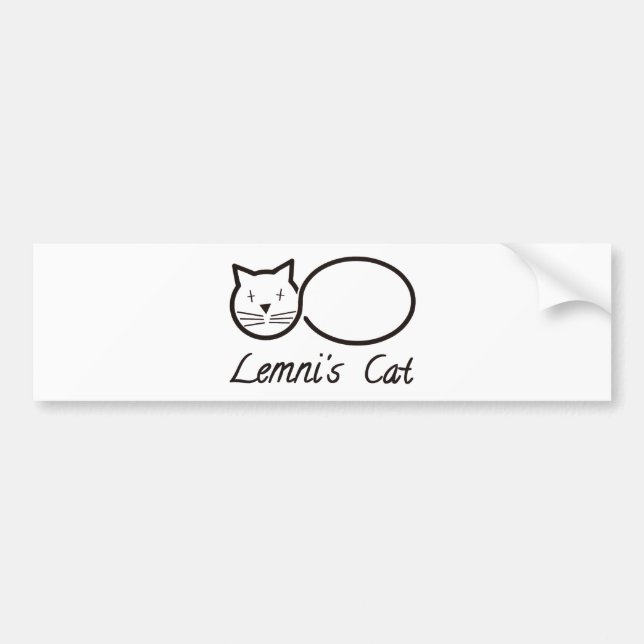 lemniscate le chat de lemni bumper sticker (Front)
