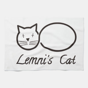 lemniscate the lemni cat tea towel