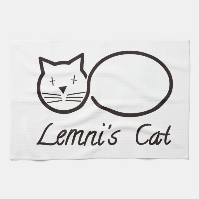 lemniscate the lemni cat tea towel (Horizontal)