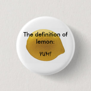 Lemon 3 Cm Round Badge