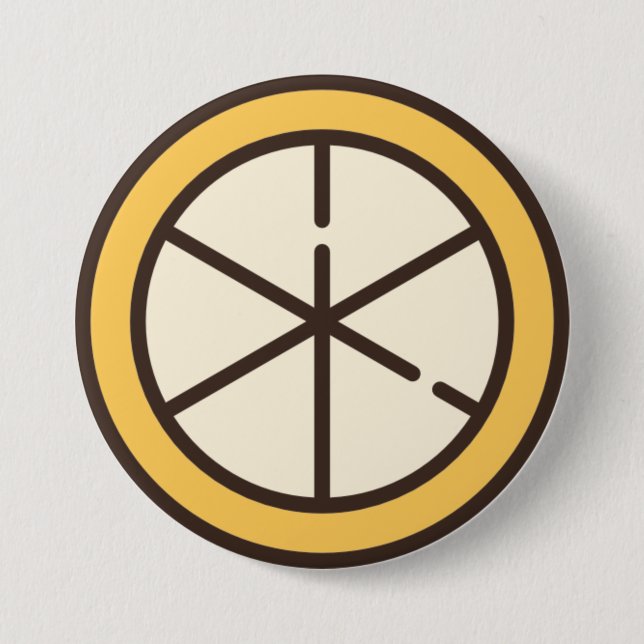 lemon 7.5 cm round badge (Front)