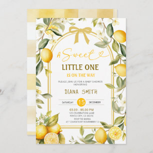 Lemon A Sweet Little One Baby Shower Invite