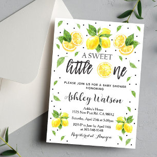 Lemon A Sweet Little One Invitation Citrus Theme 