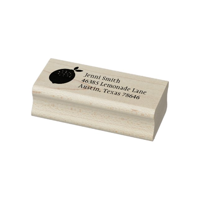 Lemon Address Business Rubber Stamp (Stamp)