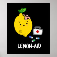 Lemon-aid Funny First Aid Lemon Pun Dark BG