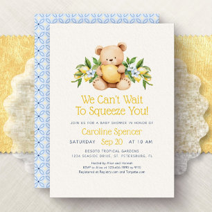Lemon Amalfi Minimalist Baby Shower Invitation