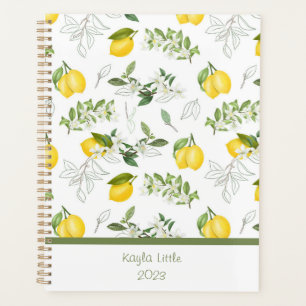 Lemon and Flower Custom Planner