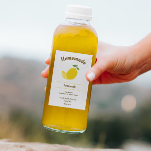 Lemon and Lemonade Bottle Label Sticker