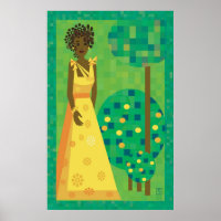 Lemon and lime - girl in a garden