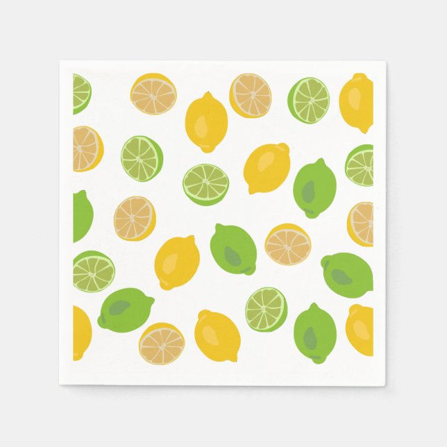Lemon and Lime Pattern Napkin (Front)