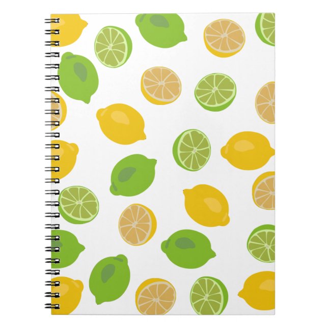 Lemon and Lime Pattern Notebook (Front)