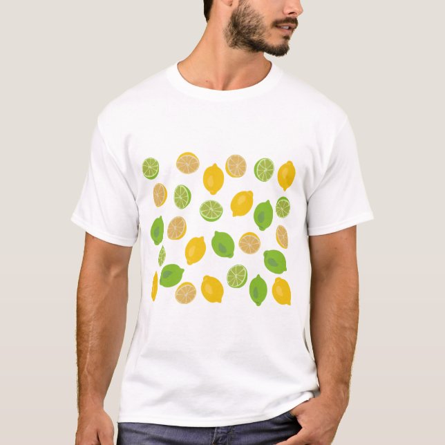 Lemon and Lime Pattern T-Shirt (Front)