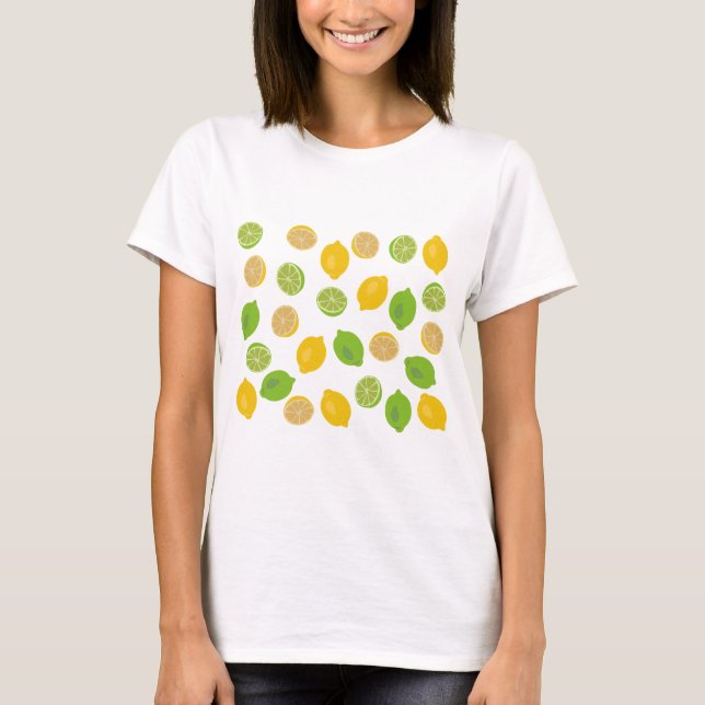 Lemon and Lime Pattern T-Shirt (Front)