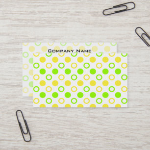 Lemon and Lime Rings and Polka Dots by STaylor Business Card