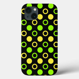 Lemon and Lime Rings and Polka Dots by STaylor iPhone 13 Case