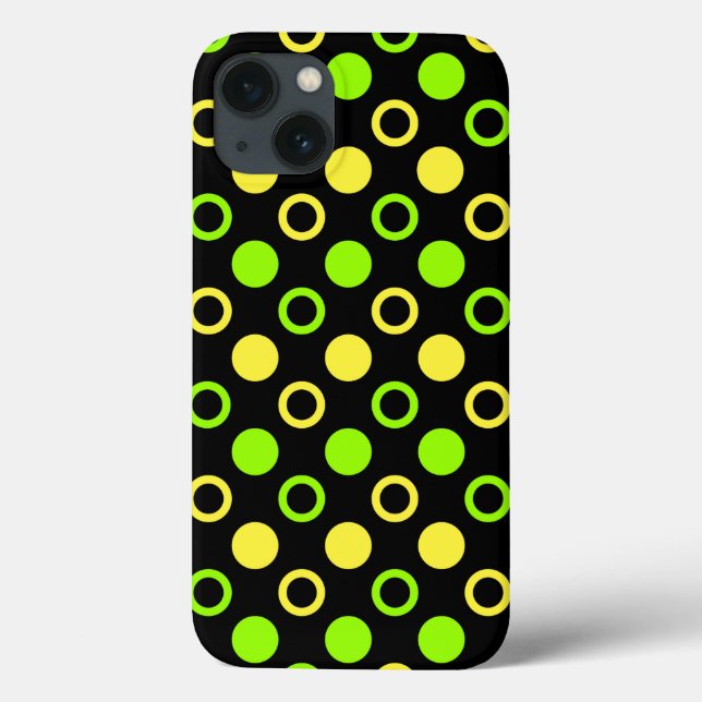 Lemon and Lime Rings and Polka Dots by STaylor  Case-Mate iPhone Case (Back)