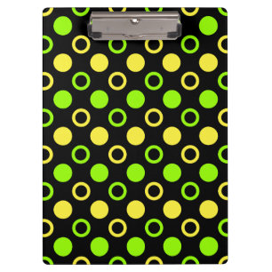 Lemon and Lime Rings and Polka Dots by STaylor Clipboard