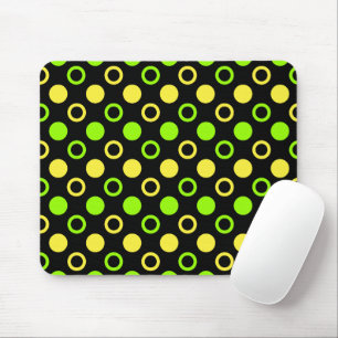 Lemon and Lime Rings and Polka Dots by STaylor Mouse Pad