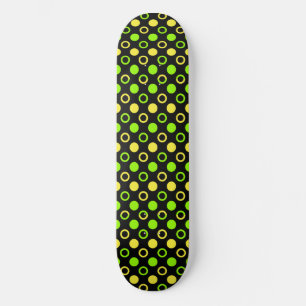 Lemon and Lime Rings and Polka Dots by STaylor Skateboard