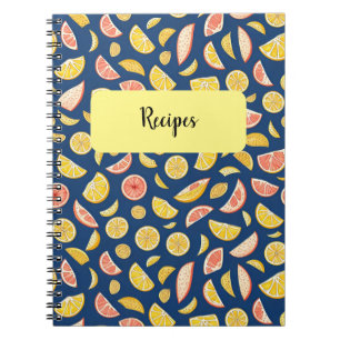 Lemon and Oranges Spiral Photo Notebook