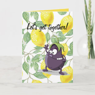 Lemon and the Eggplant Invitation Card