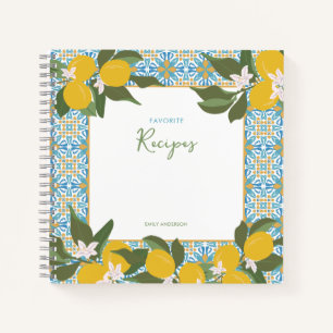 Lemon and Tiles Recipe Book Kitchen Decor