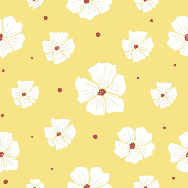 Lemon And White Floral Wallpaper (Creator Uploaded)